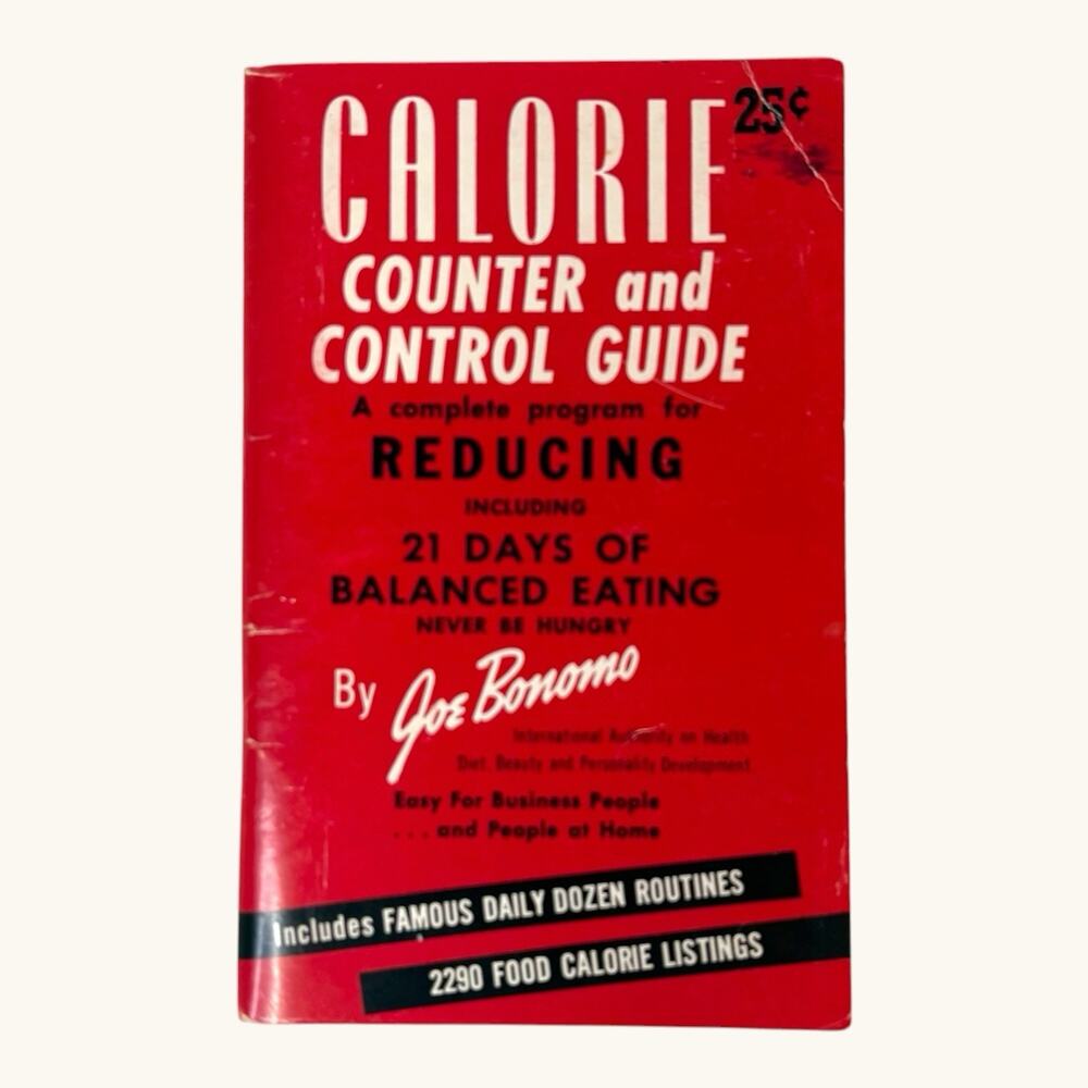 1961 Joe Bonomo "Calorie Counter and Control Guide" Pocket Book Food Health 60s